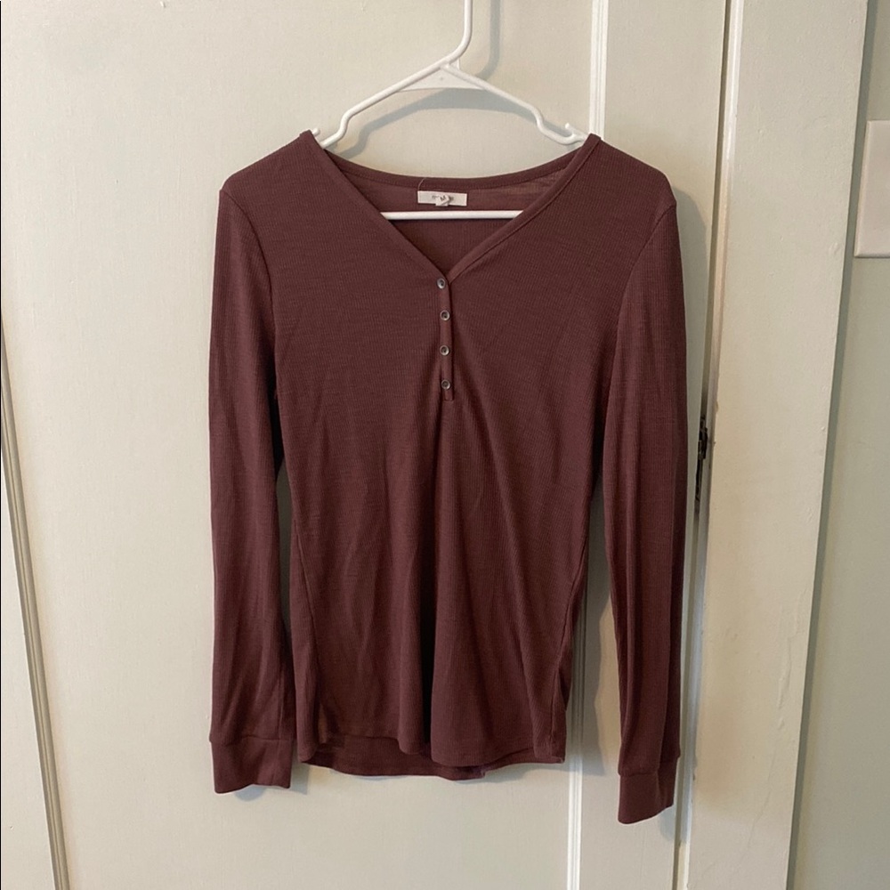 Women's Brown Long Sleeve Top